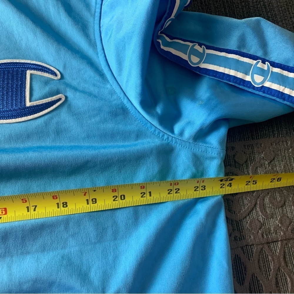 New Vintage Champion C Logo Track Jacket Athletic Performance Blue Large - Picture 15 of 16